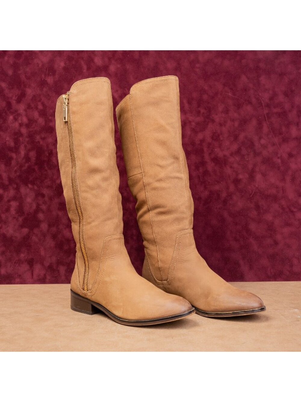 Aldo Women Brown Leather Vintage Retro 90s Riding Knee Boots sz 9US EUR40
